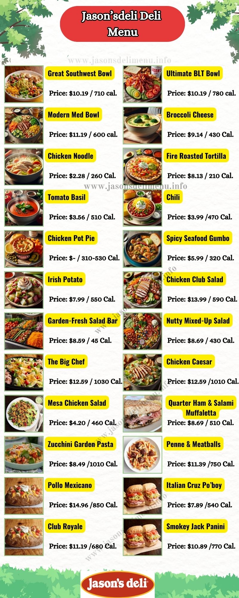 Jason’sdeli Deli Menu