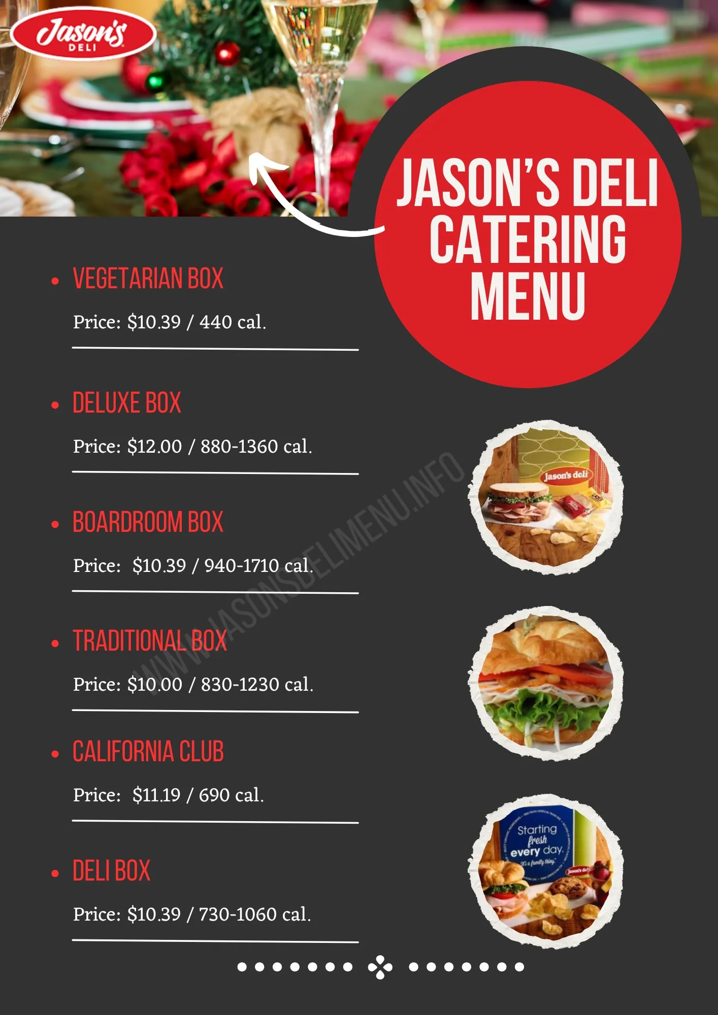 Jason's Deli Catering Menu