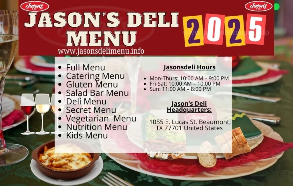 Jason's Deli Menu With Prices 2025