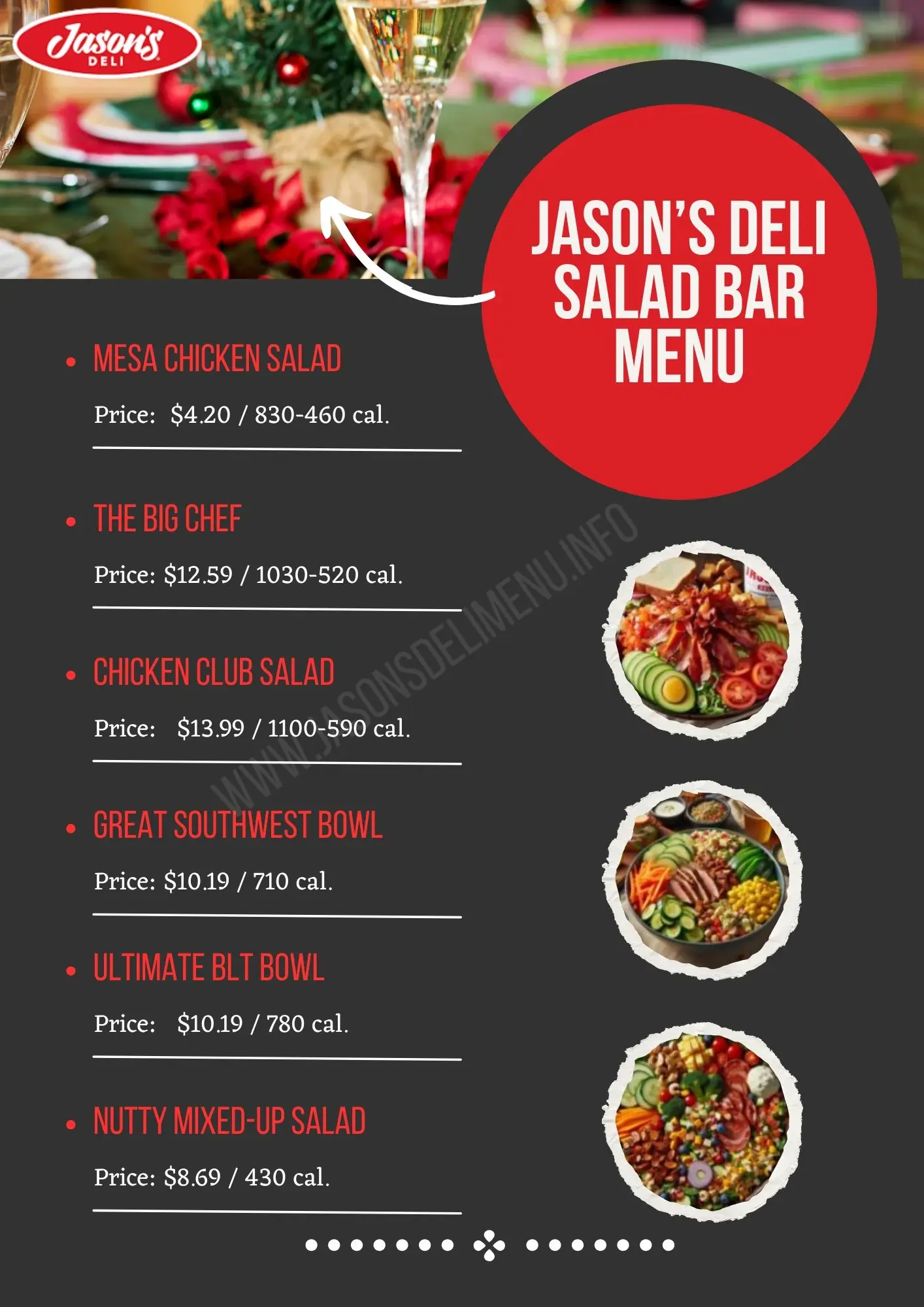 Jasons Deli Salad Bar Menu