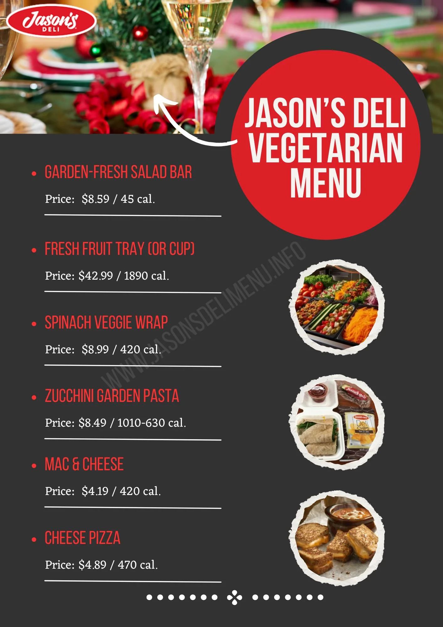 Jason's Deli Vegetarian Menu